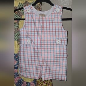 Beaufort BONNET Plaid Toddler Romper 2T - Blue & Red